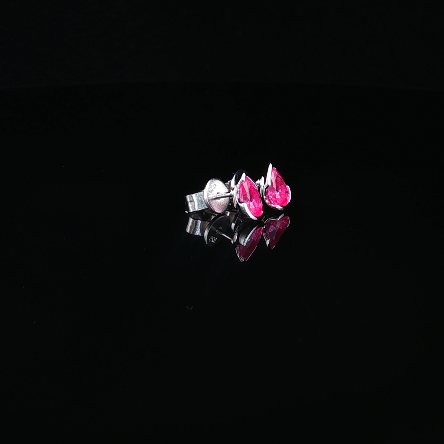 Pear-Cut Alexandrite Stud Earrings in Preimum Sterling Silver