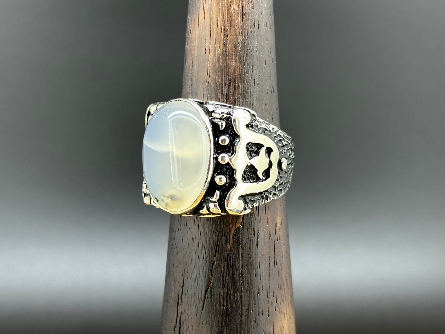 Agate men ring