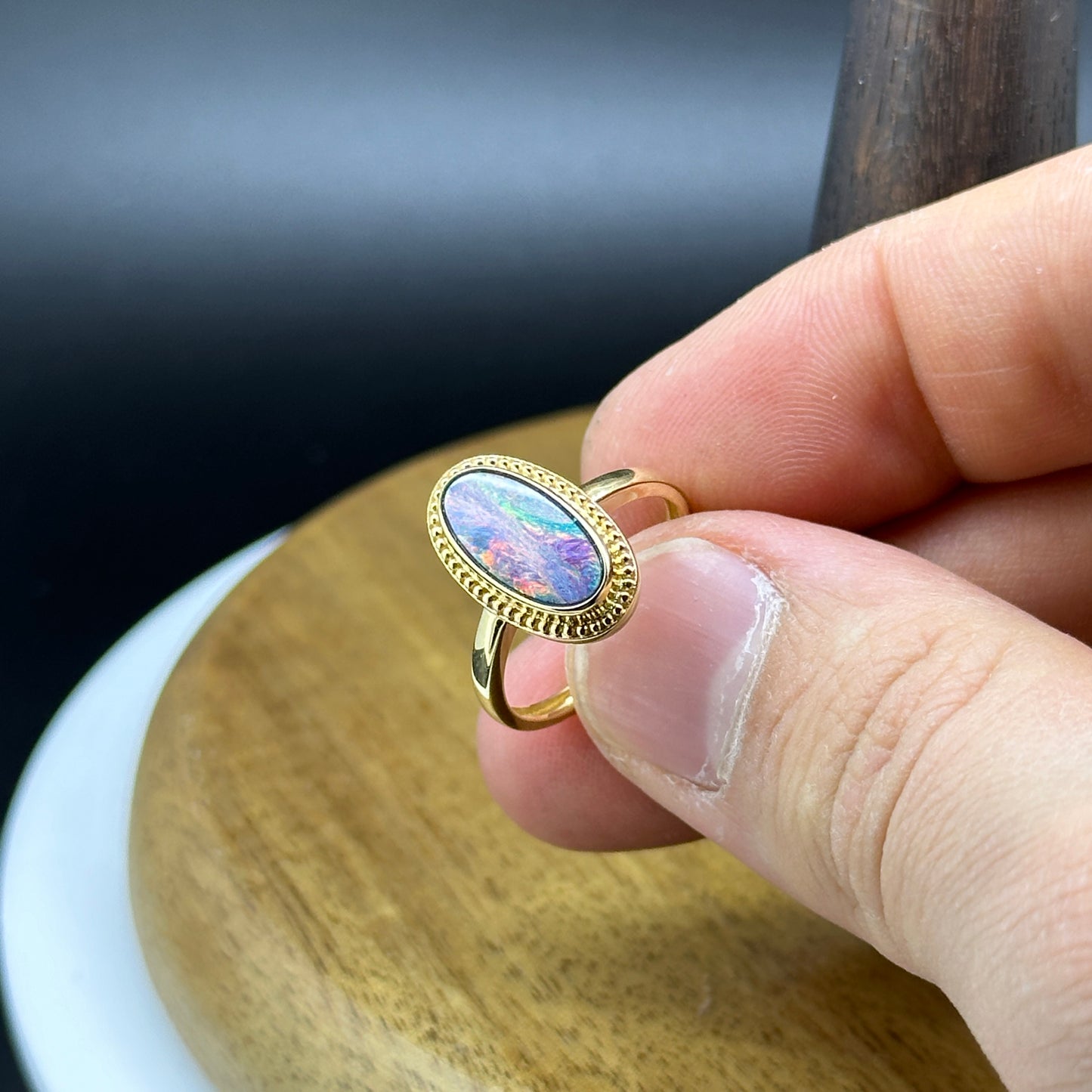 Opal Gold Ring