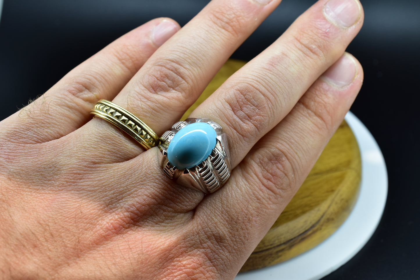 Copy of Persian Turqouise (Neighbour Firoooza) Men Ring