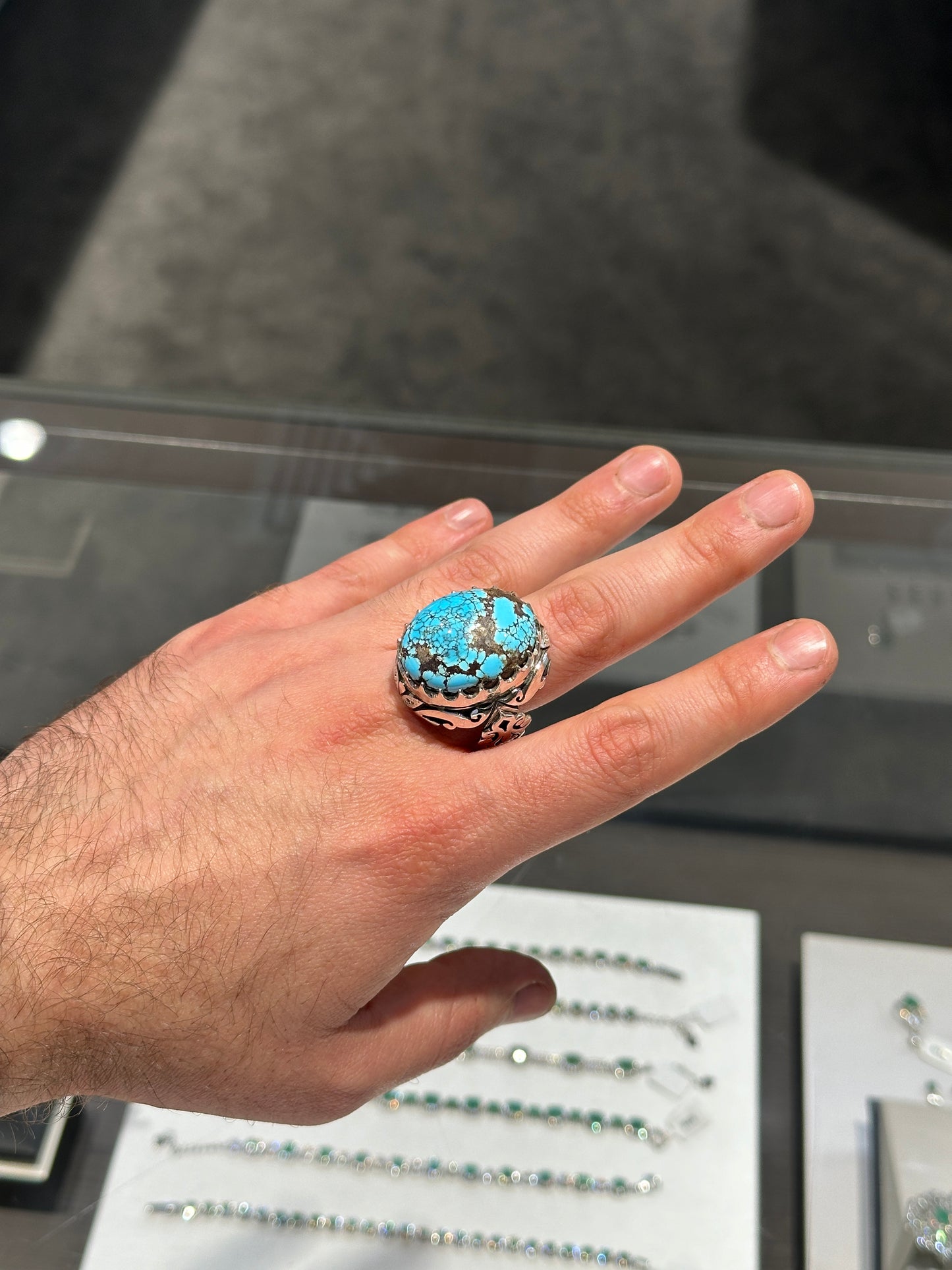 Persian Turquoise (Neighbour Firoooza) Men Ring