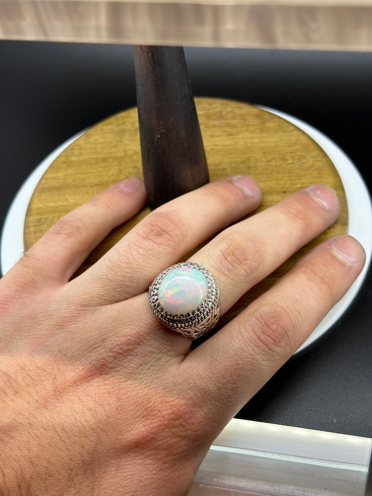 Opal Silver ring