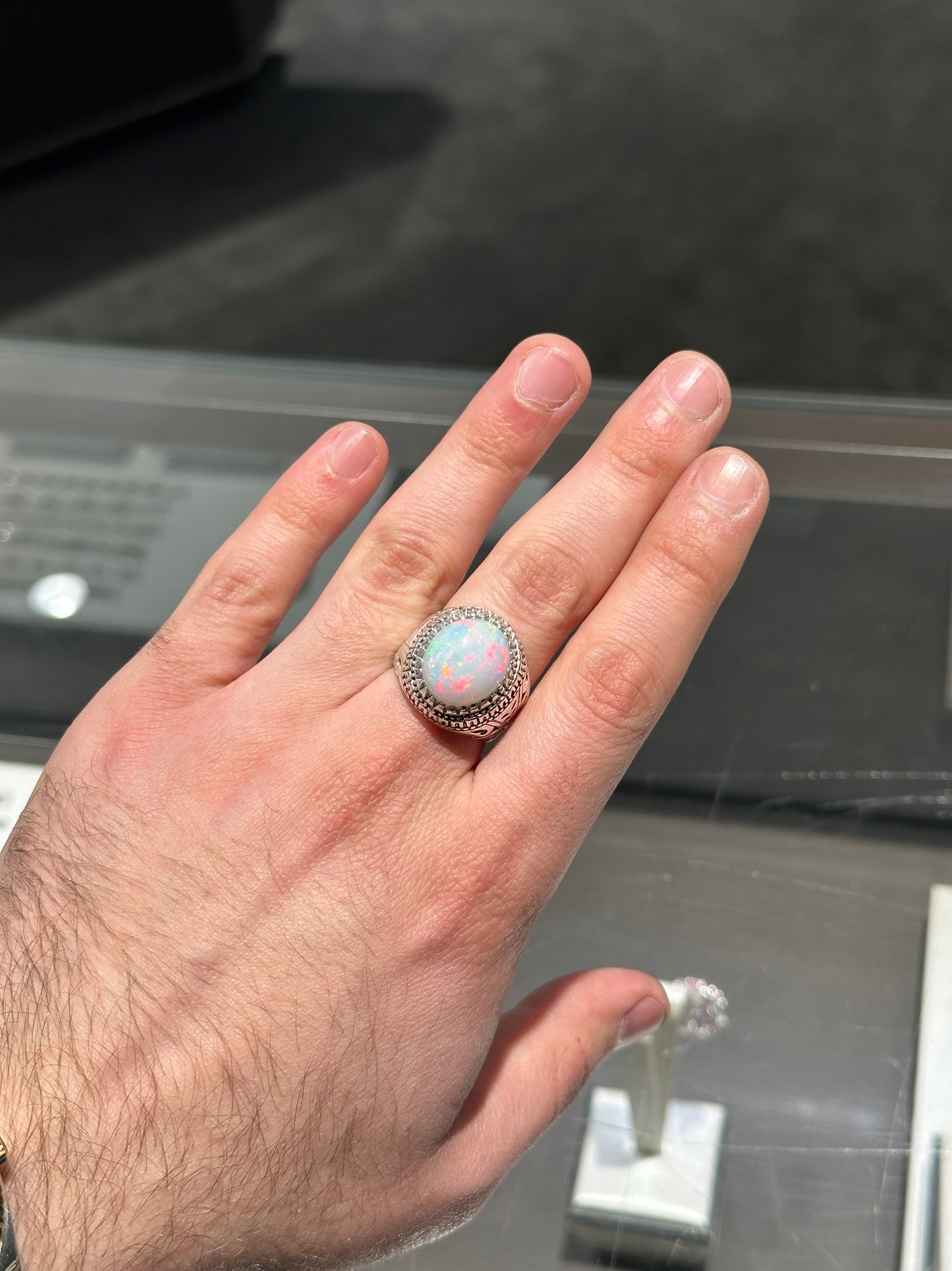 Opal Silver ring
