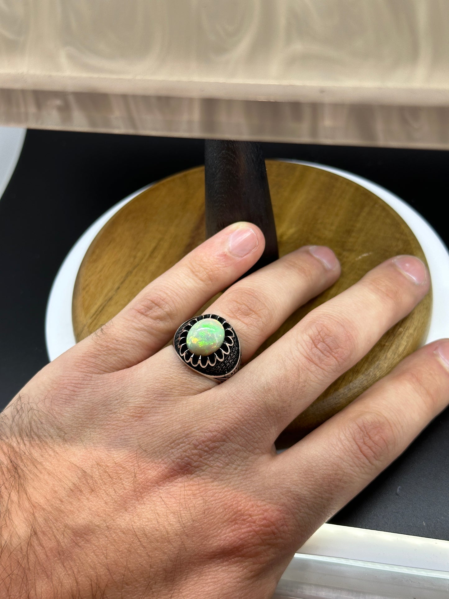 Opal Silver ring