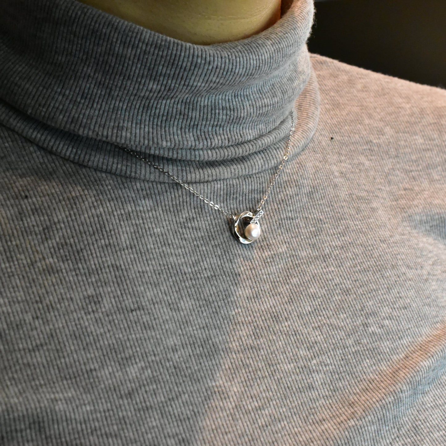 Pear Silver Necklace
