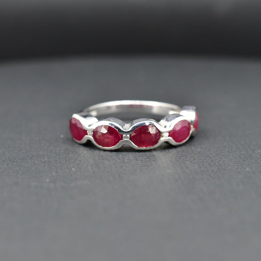 Ruby Silver ring
