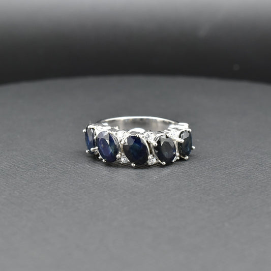 Sapphire silver ring
