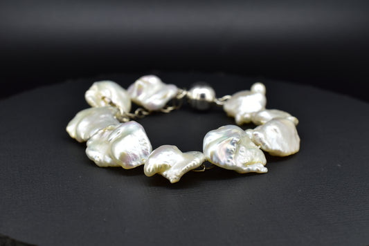 Baroque Pearl Silver Bracelet