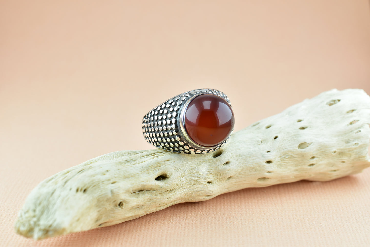 Agate Silver Ring
