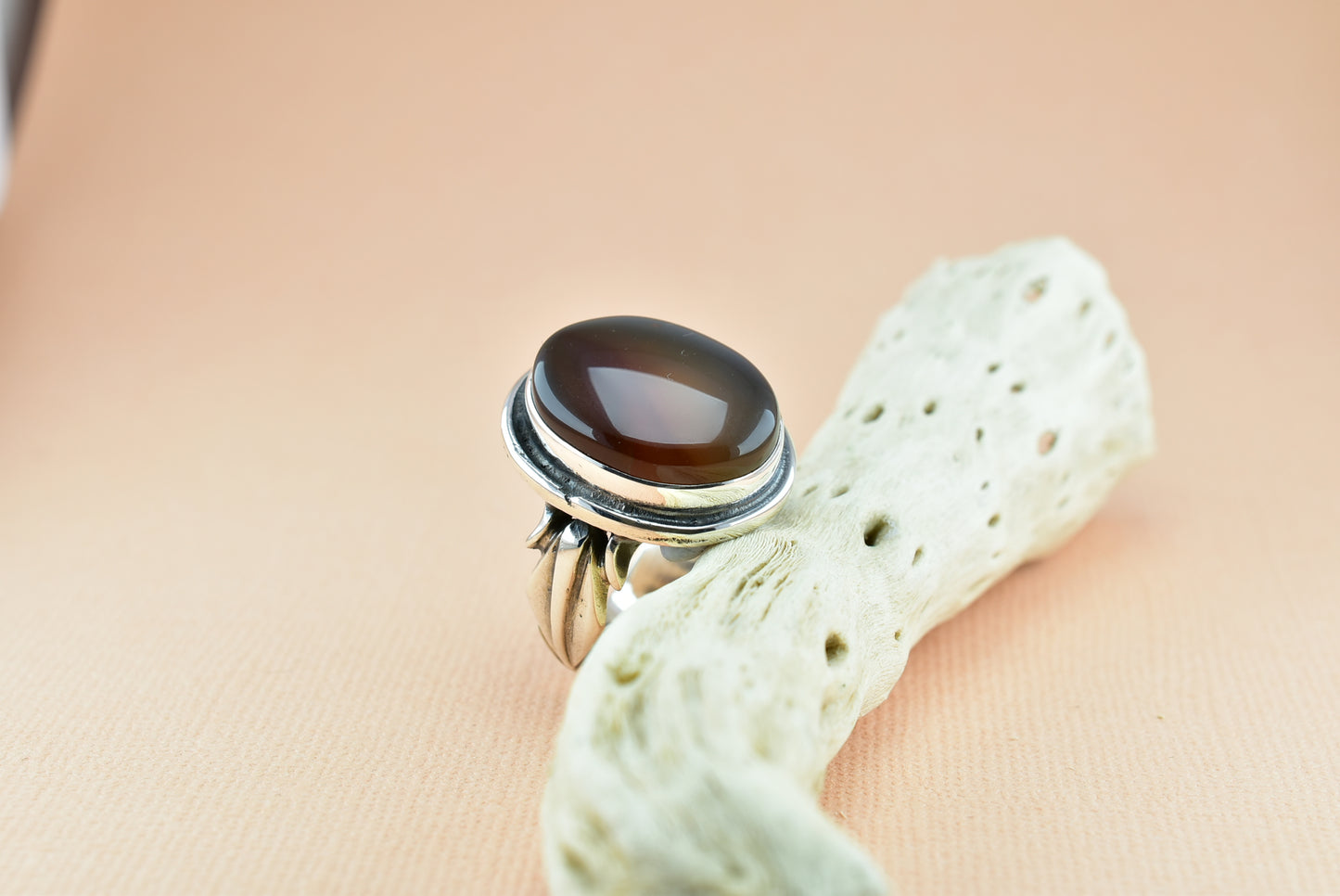 Agate Silver Ring