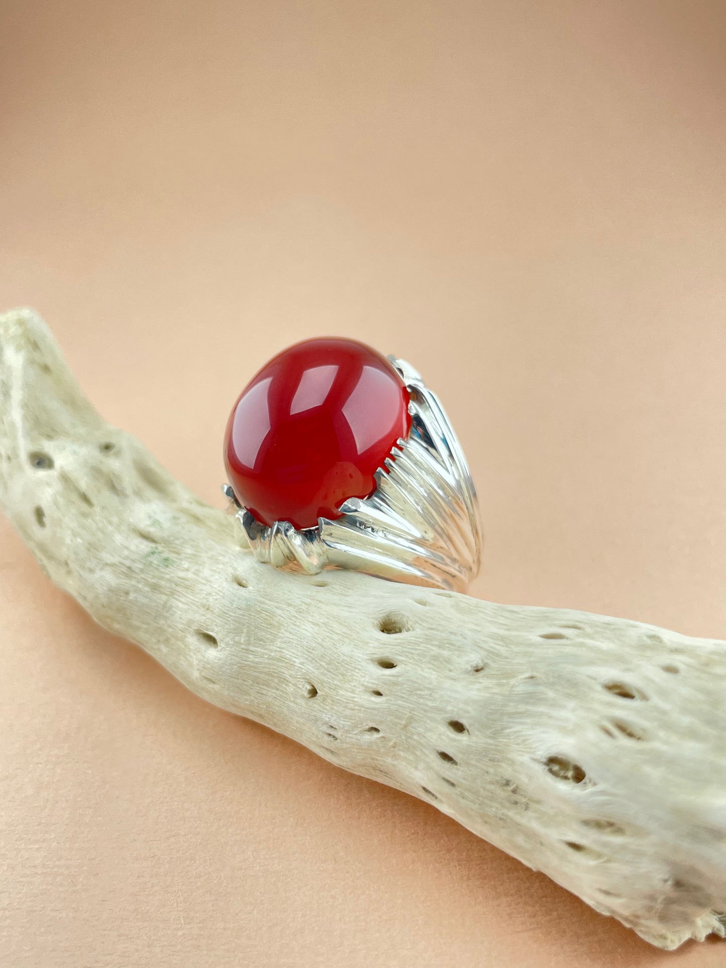 Yemen Agate silver ring