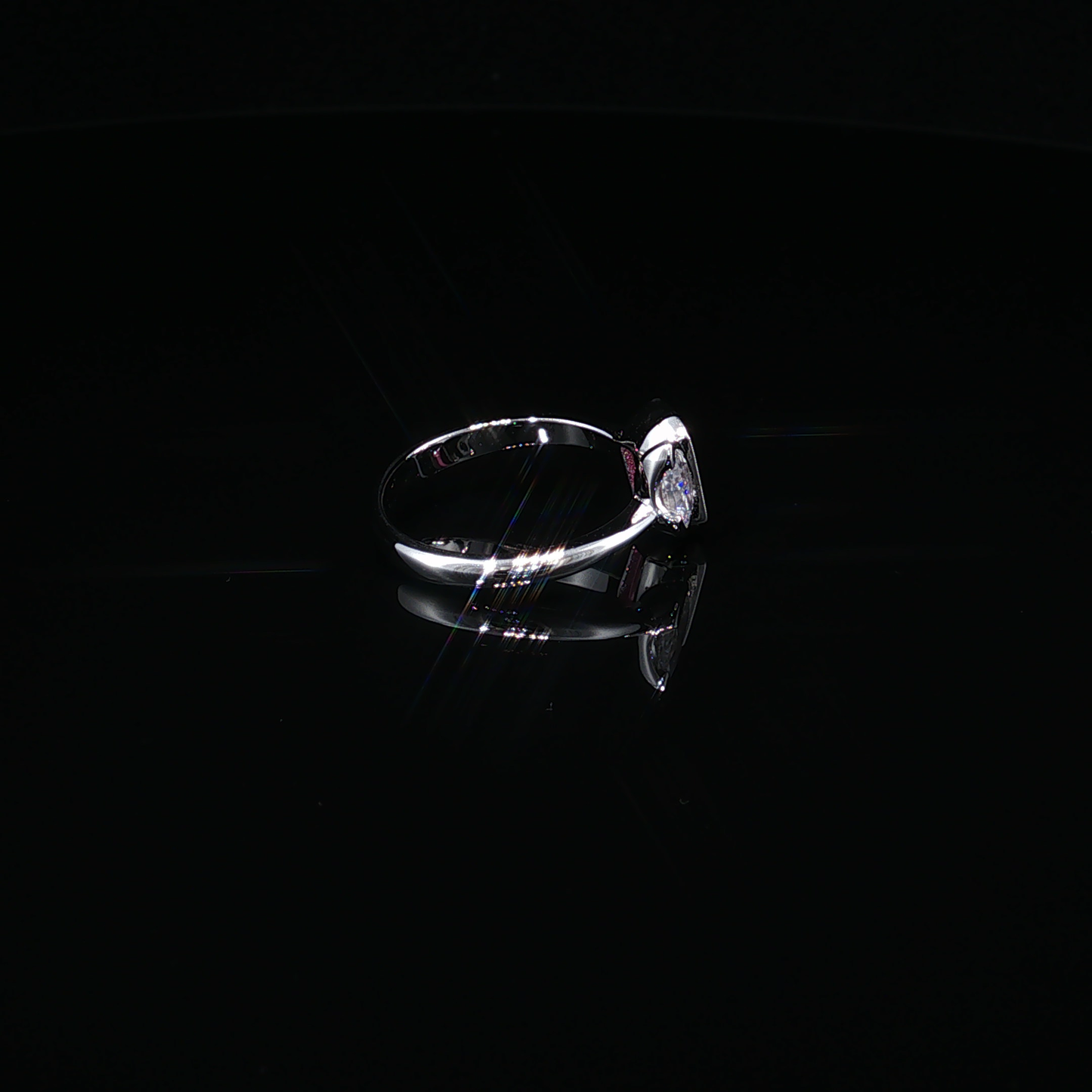 Emerald-Cut Pink Tourmaline and Pear-Shaped Zirconium Toi et Moi Ring in Premium Sterling Silver