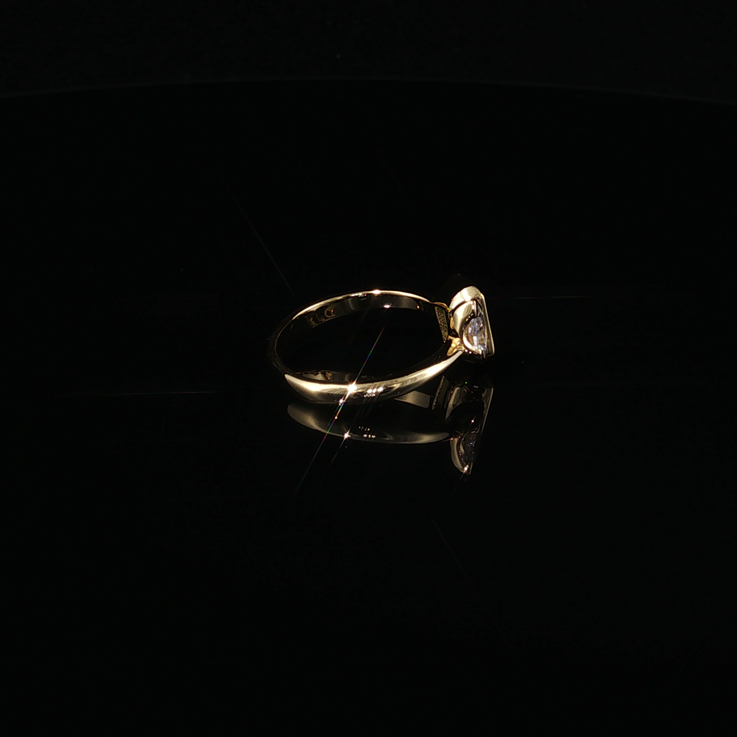 Bypass Duo Peridot and Pear Zirconium Cocktail Ring in Yellow Gold Plated Sterling Silver 925