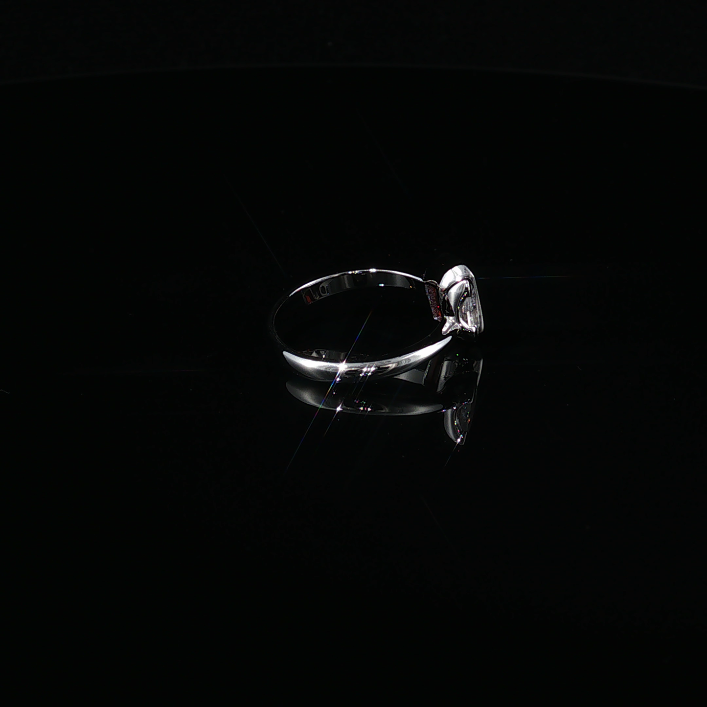 Emerald-Cut Garnet and Pear-Cut Zirconium Multi-Stone Ring in Silver 925