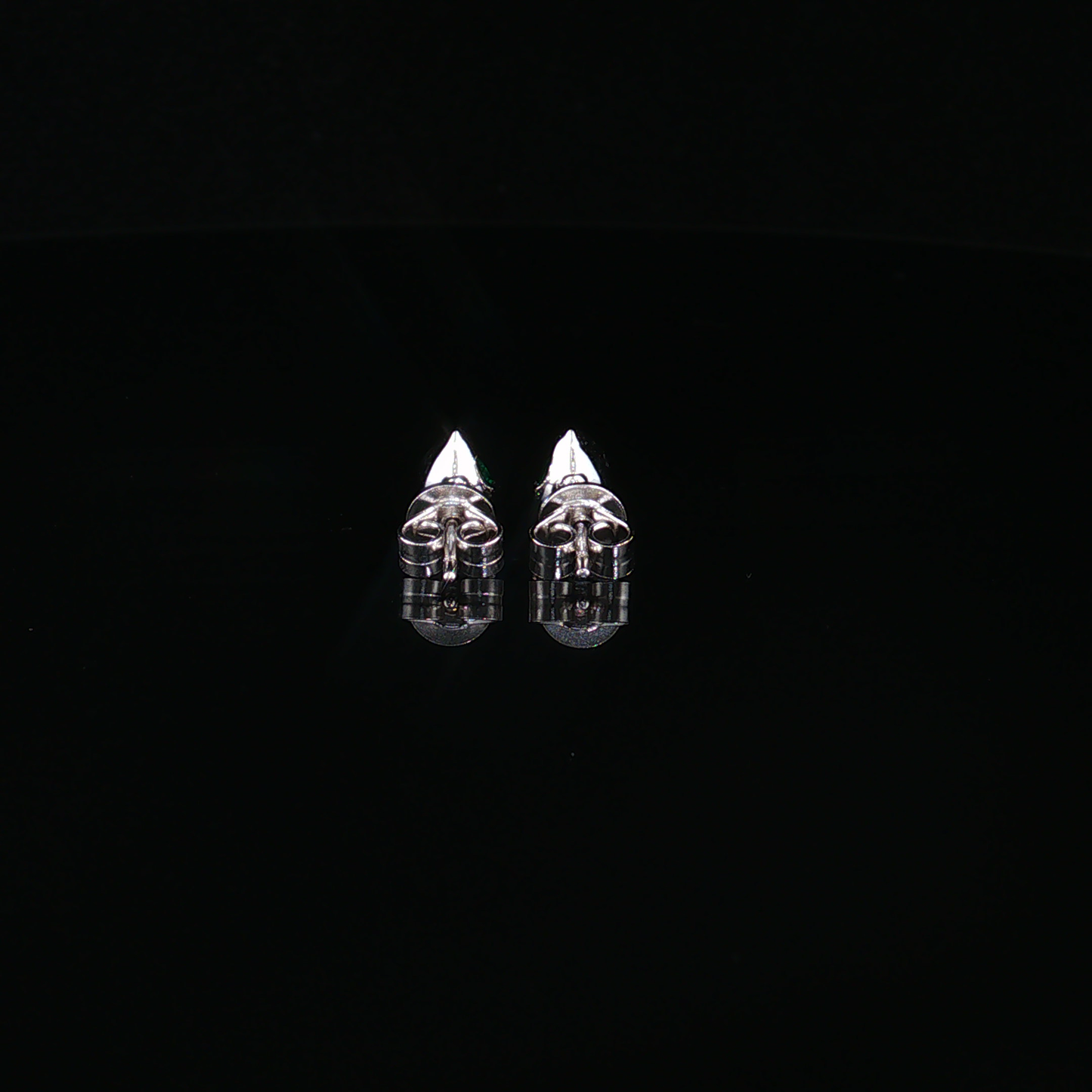 Pear-Cut Emerald Stud Earrings in Premium sterling silver