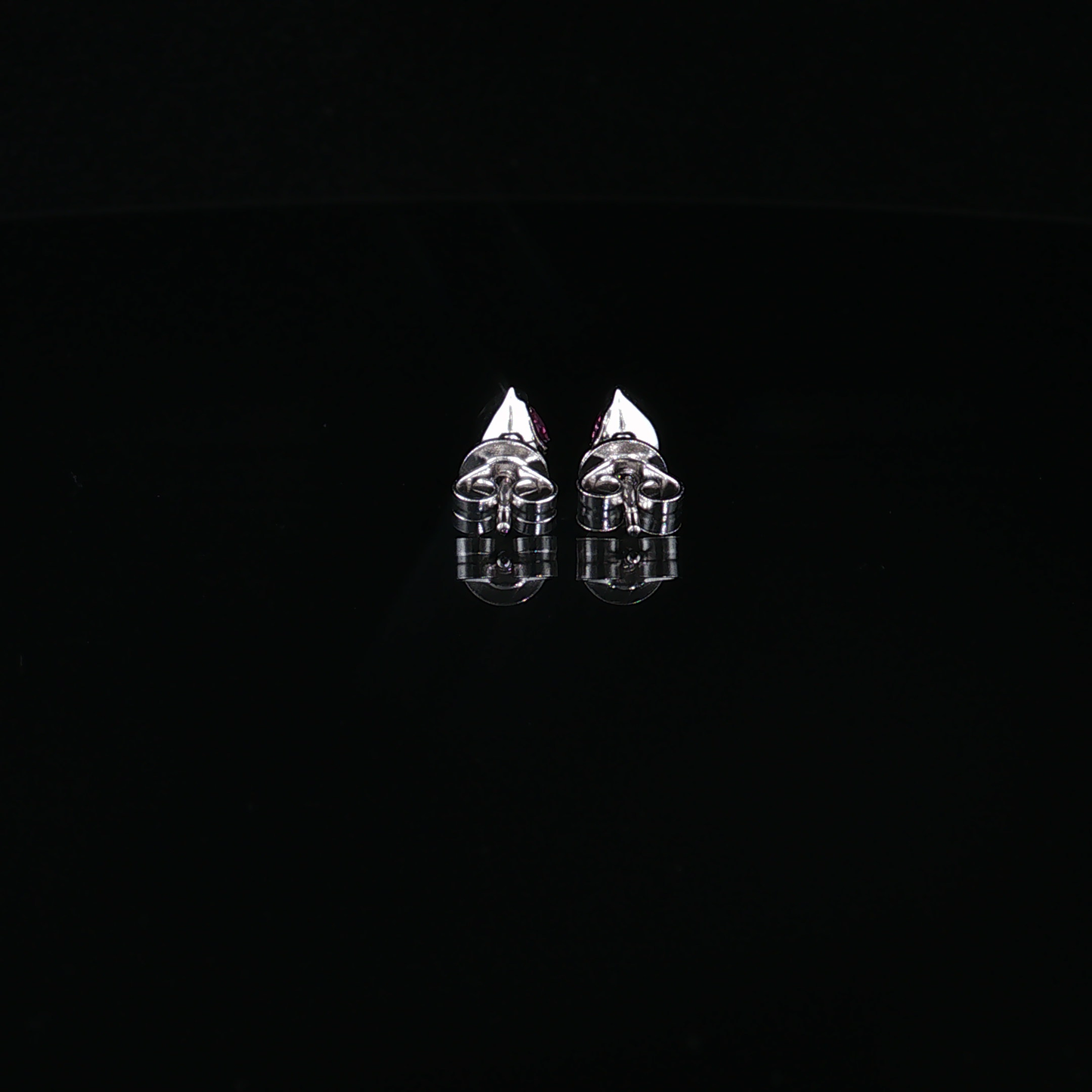 Pear-Cut Pink Tourmaline Stud Earrings in premium sterling silver