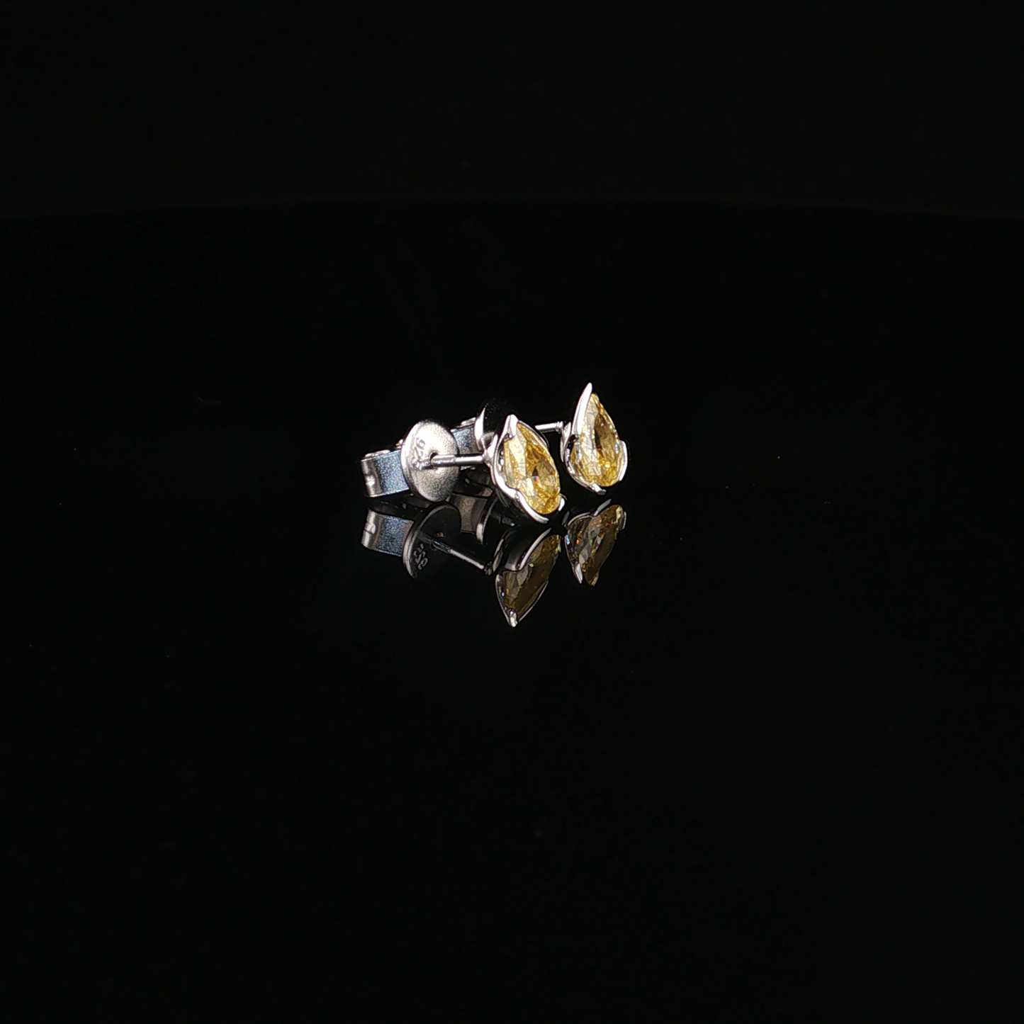 Pear Cut Fancy Intense Yellow Topaz Premium Sterling Silver