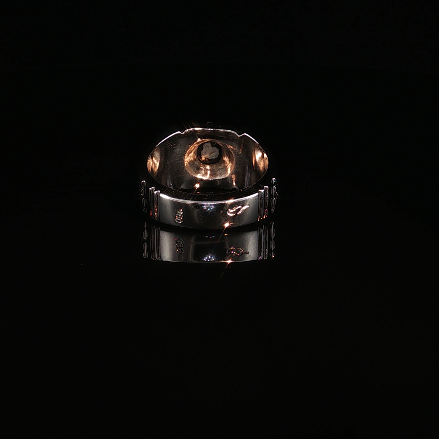 premium Sterling Silver Ring with Neshabour Turquoise Cabochon