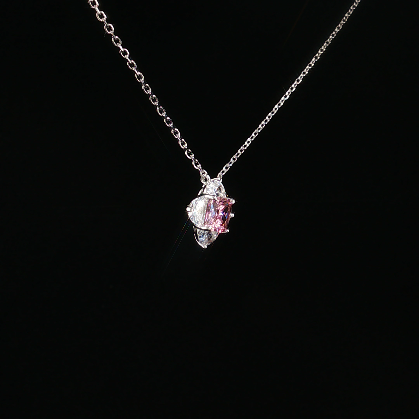Tourmaline Floral Pendant Sterling Silver Necklace