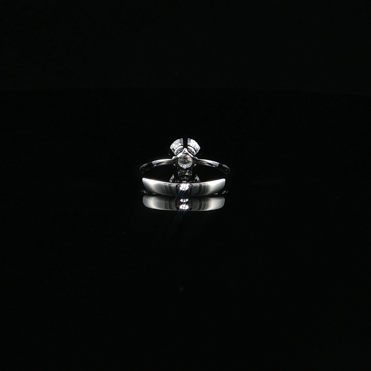 White Gold Round Cut Lab-Diamond Solitaire Ring