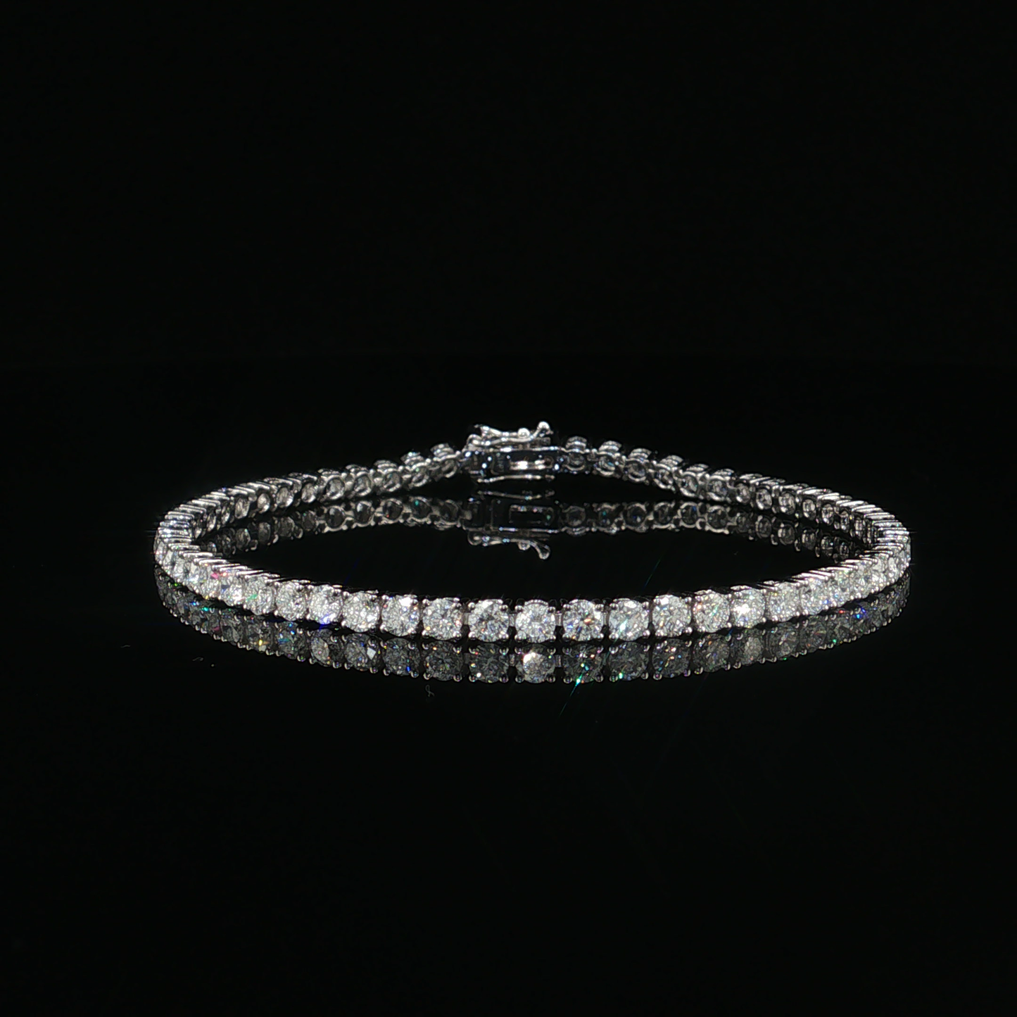 Lab Diamond Tennis Bracelet in 10K White Gold