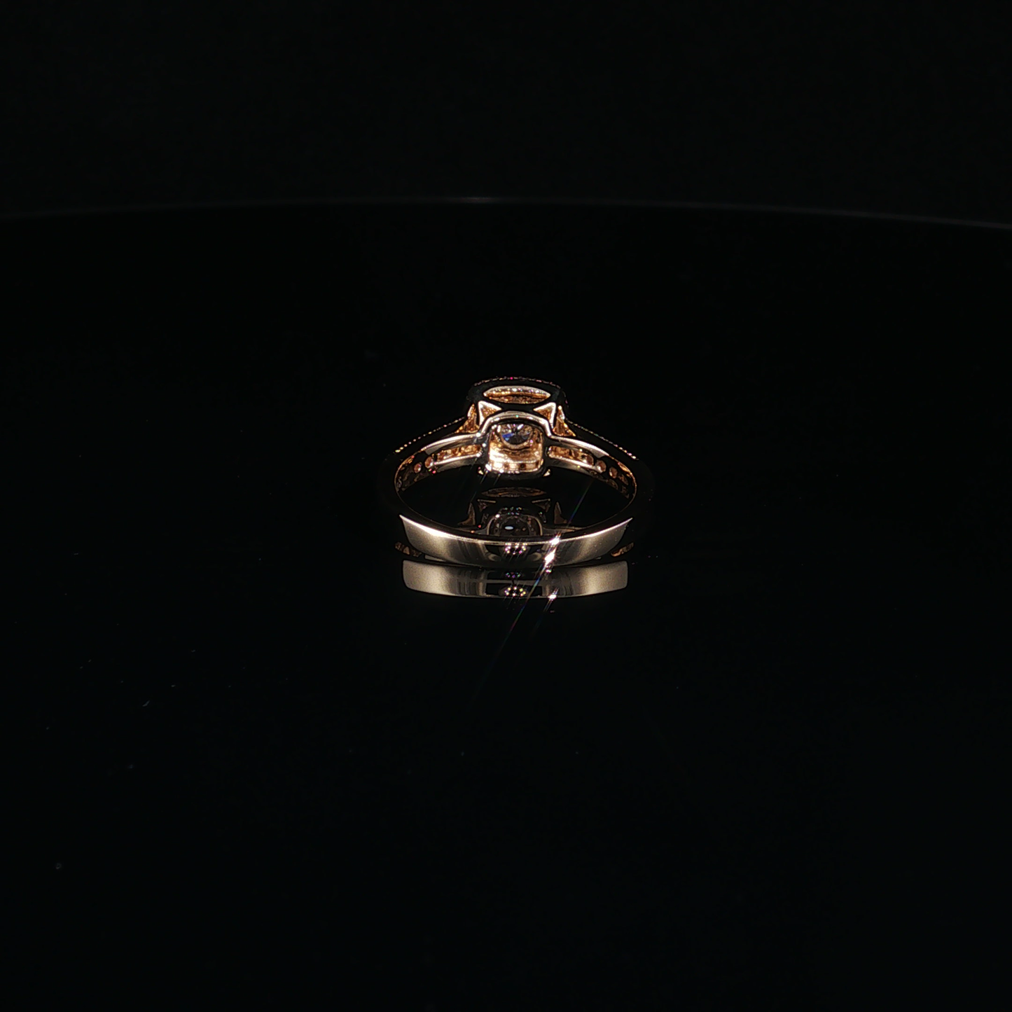 Cushion Halo Lab-Diamond Engagement Ring in Rose Gold