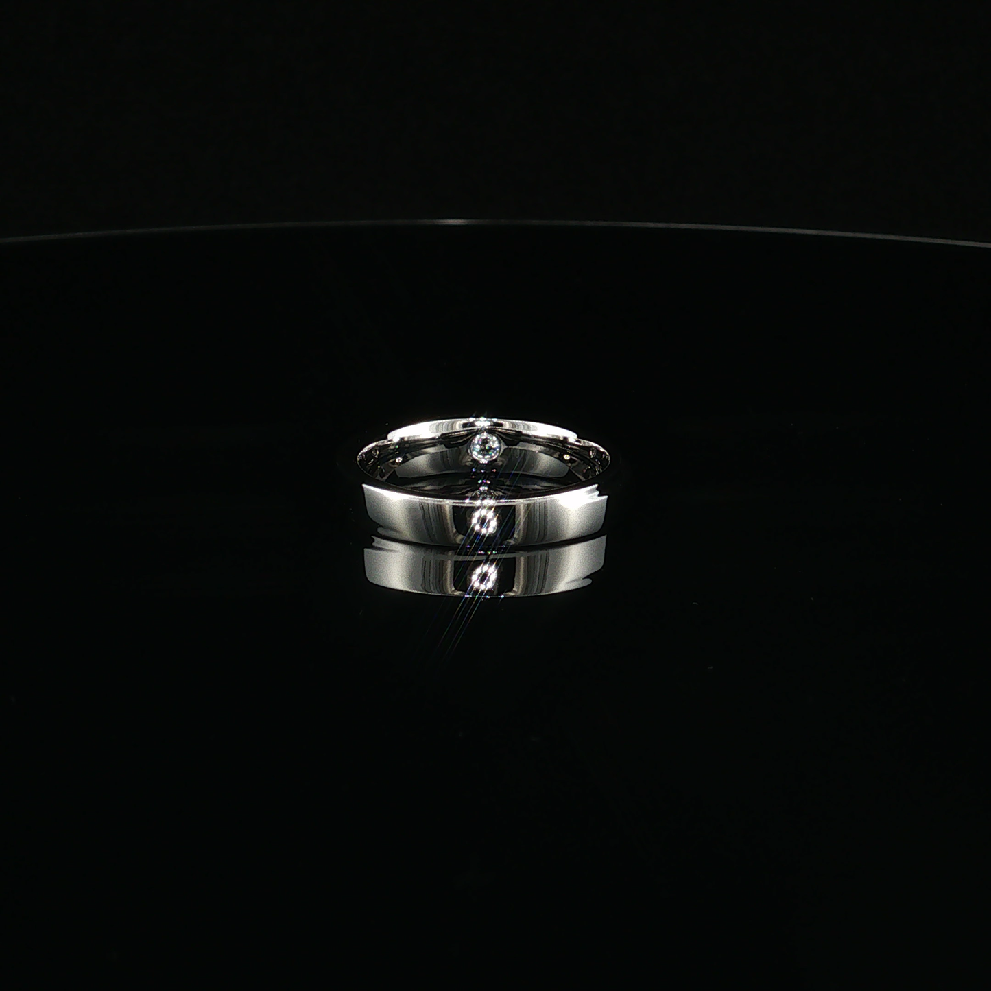Modern Lab-Diamond Solitaire Ring in White Gold