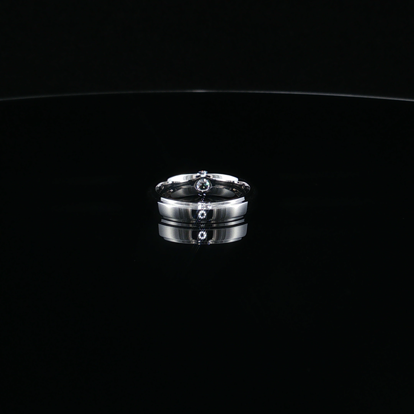 Round Lab-Diamond Solitaire Ring in White Gold