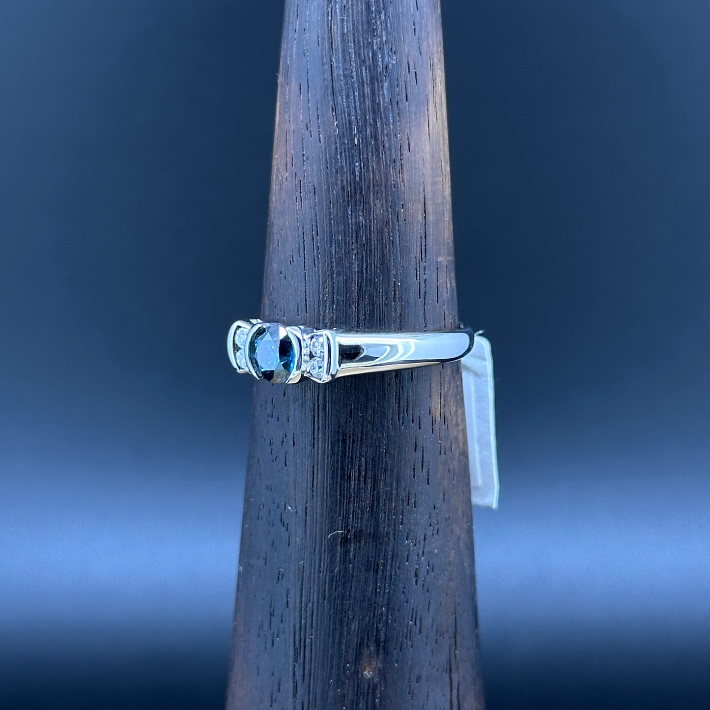 Blue Diamond Gold Ring
