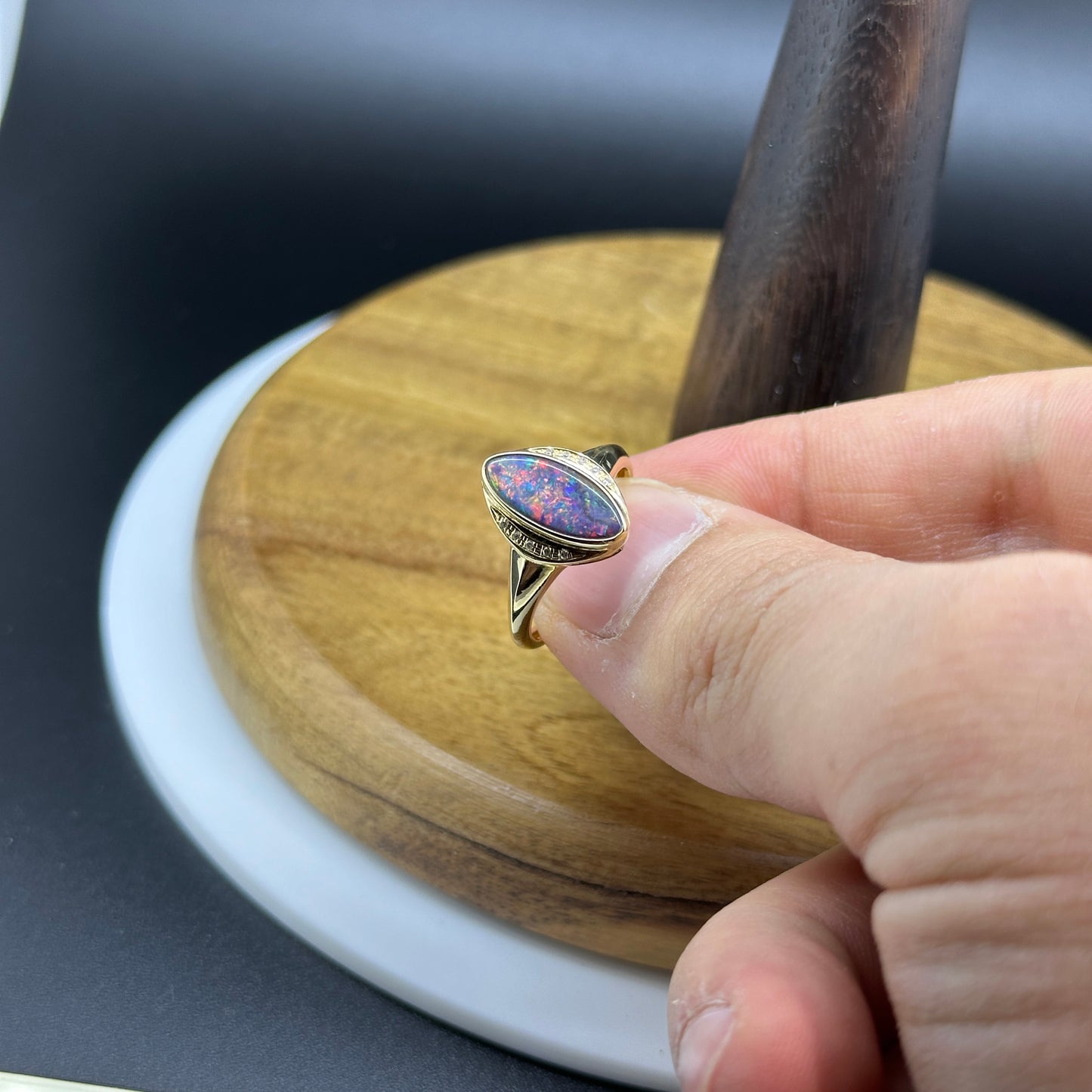 Opal Gold Ring