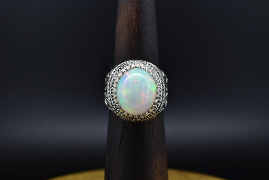 Opal Silver ring