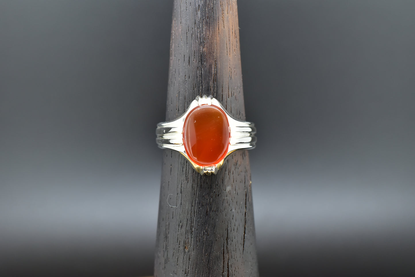 Yemen agate silver ring