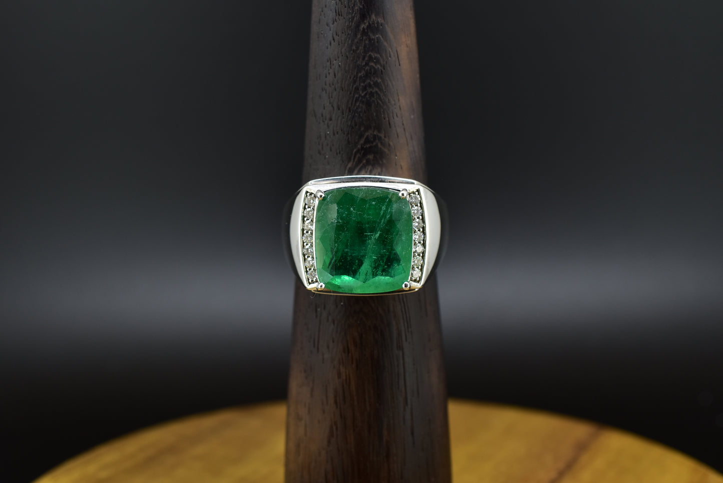 Emerald & Diamond Men Ring