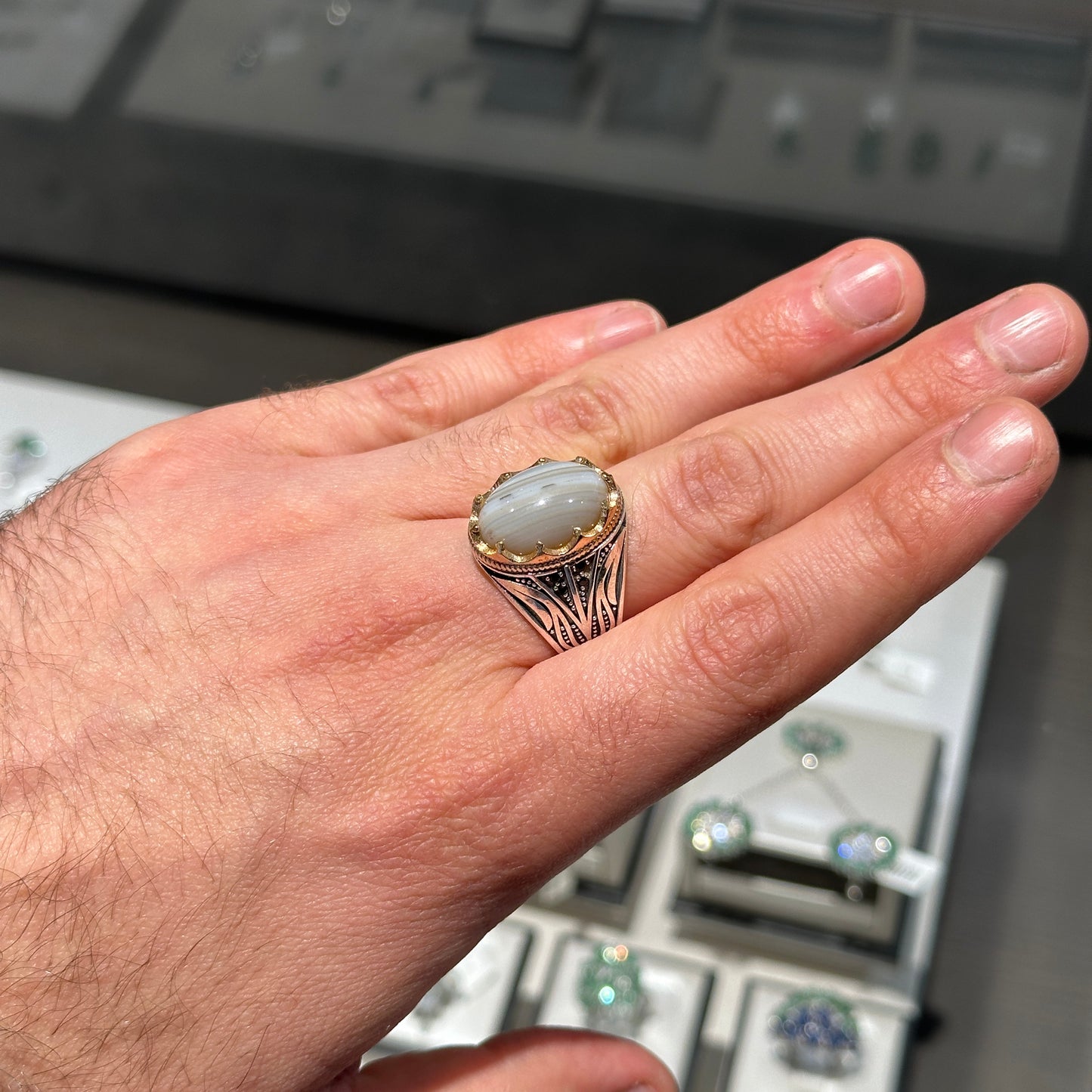 Sulemani Agate men ring