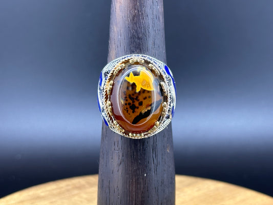 Agate men ring