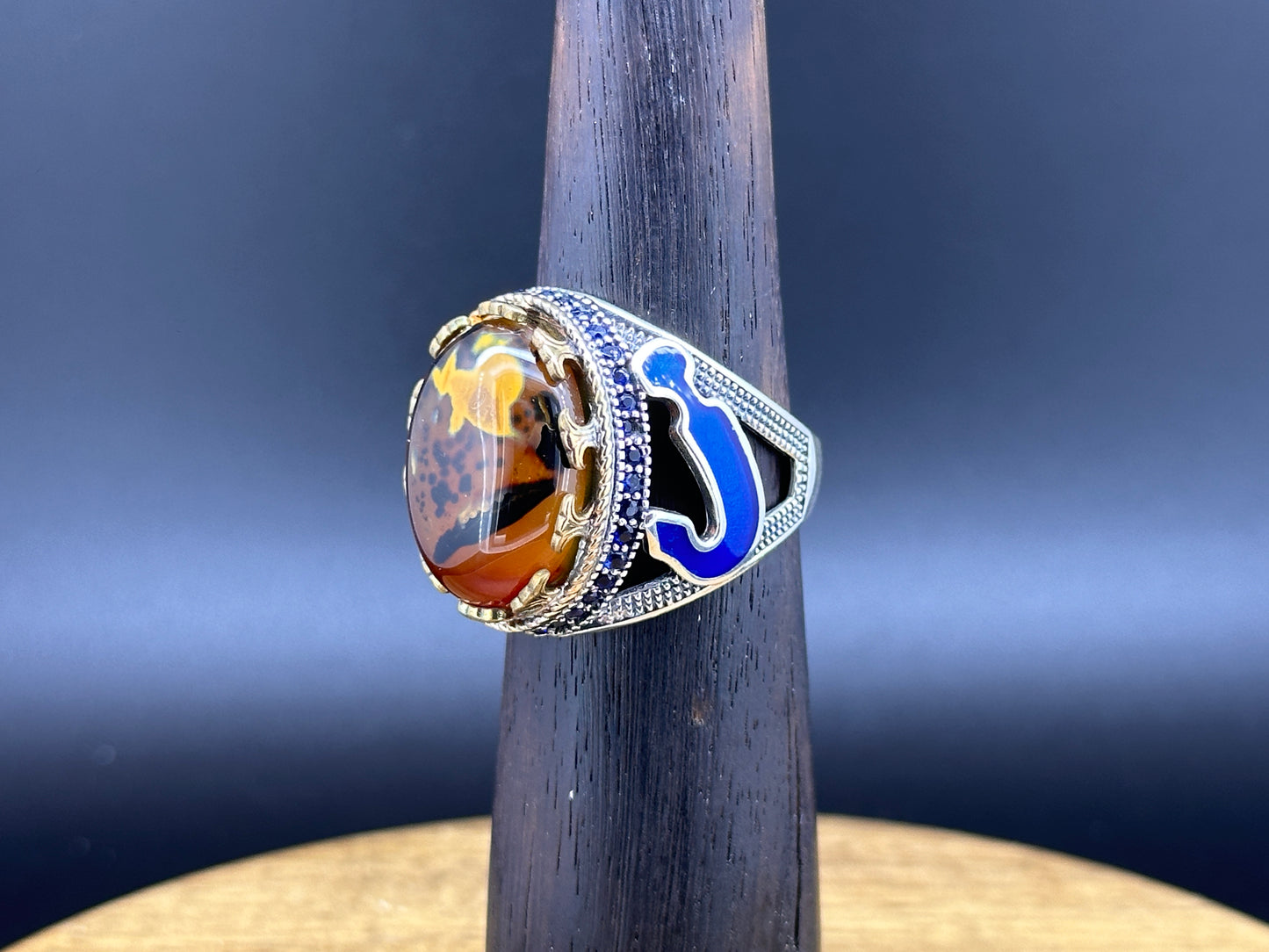 Agate men ring