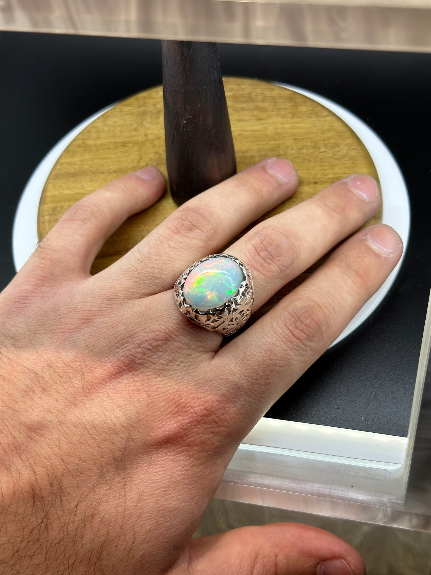 Opal Silver ring