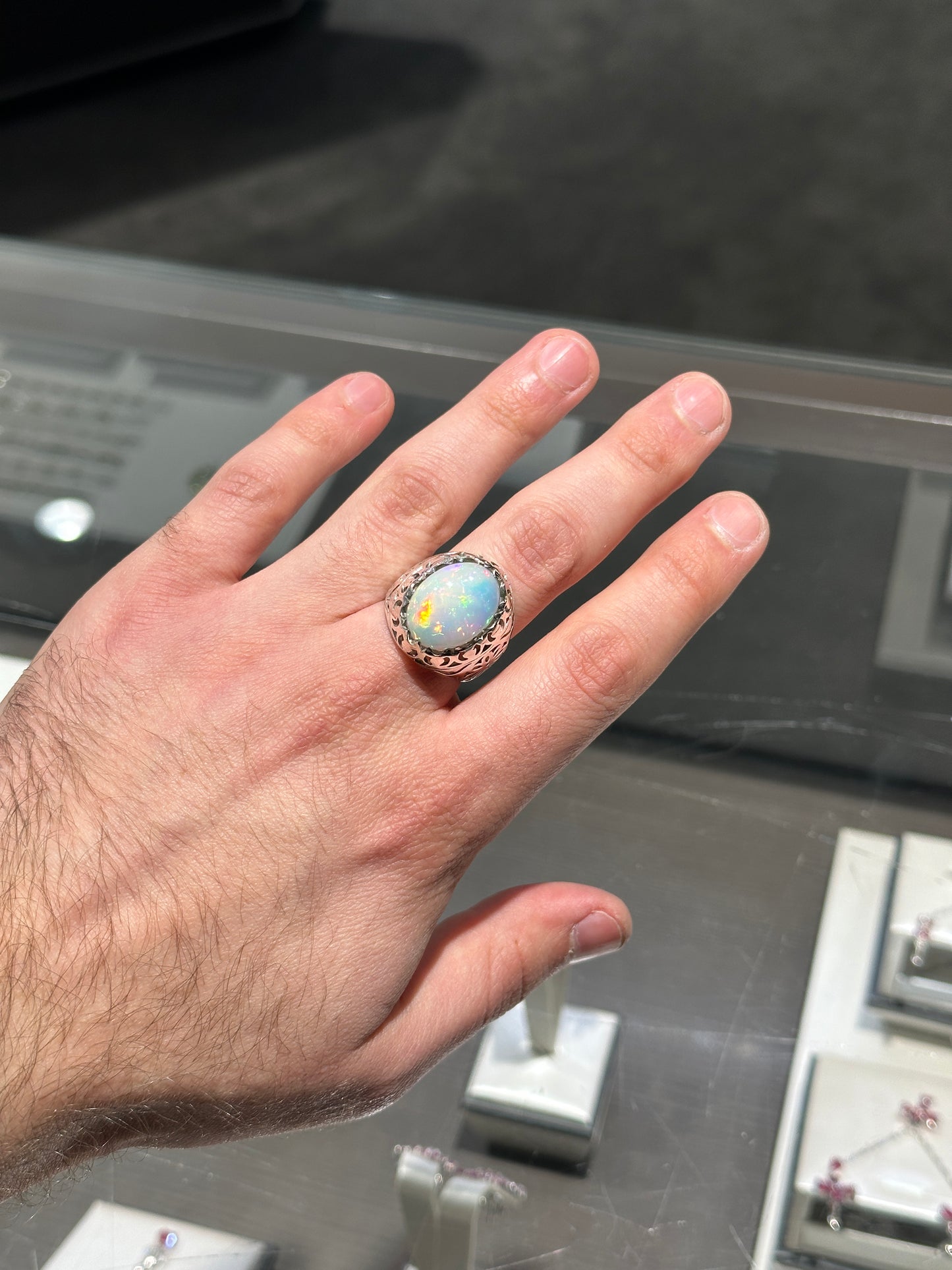 Opal Silver ring