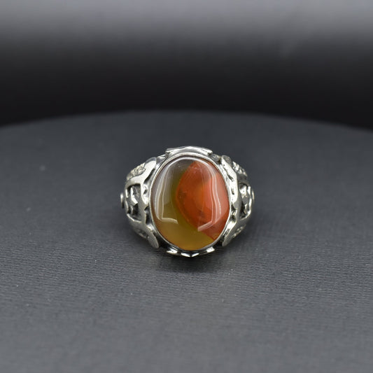 Agate Silver Ring