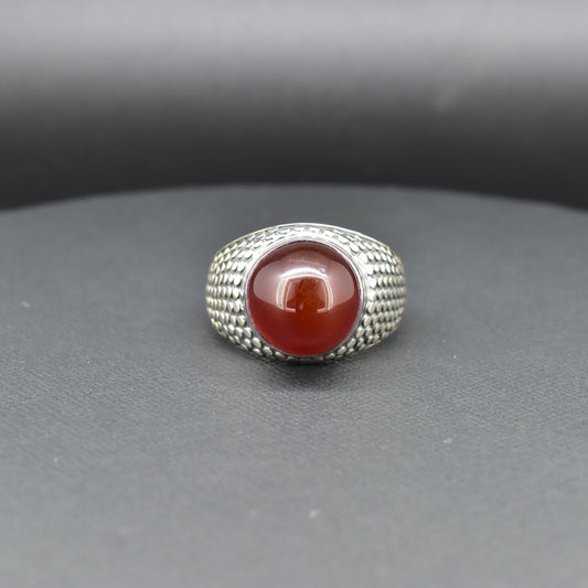 Agate Silver Ring