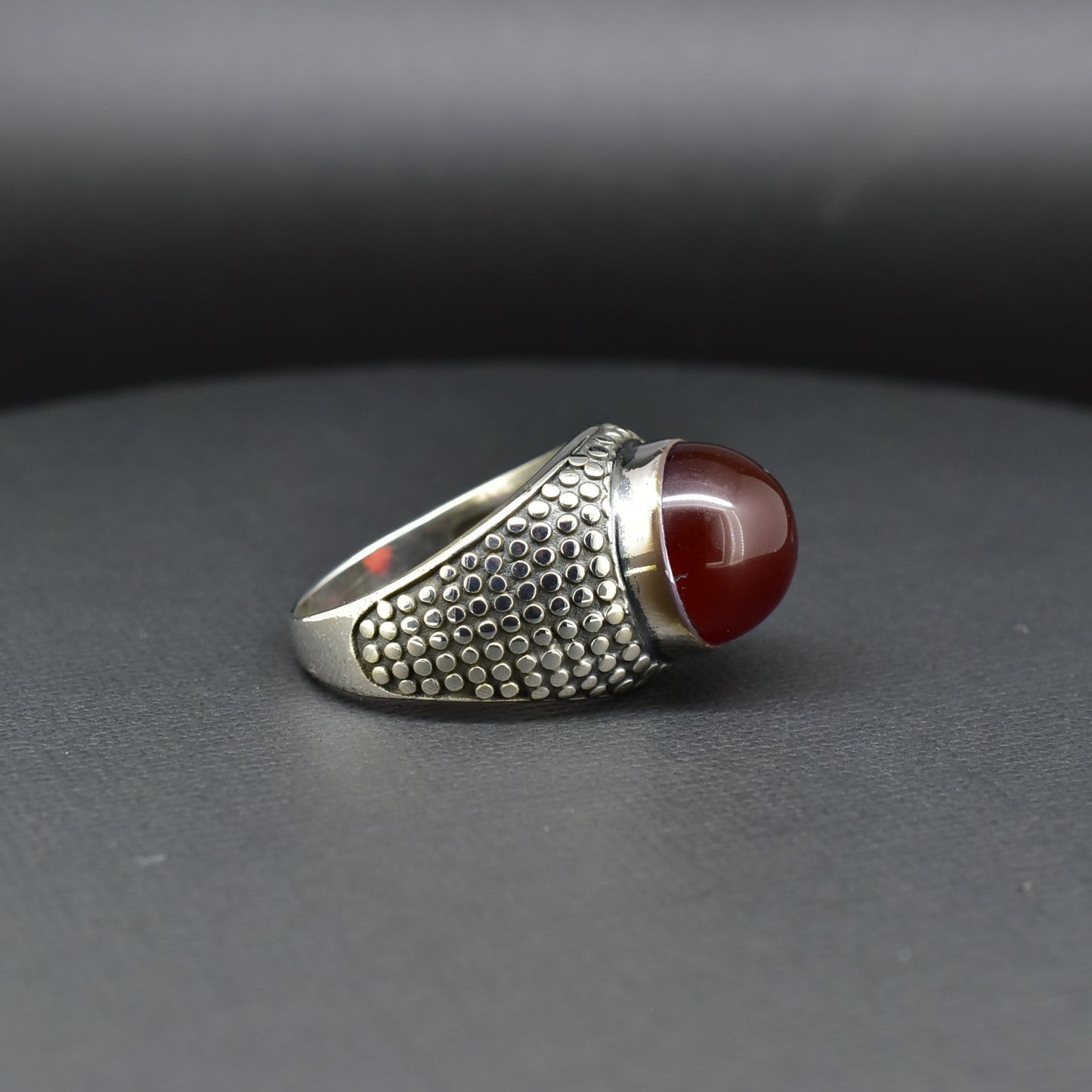 Agate Silver Ring