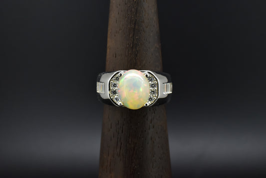 Opal Silver ring
