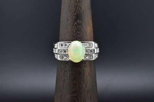 Opal Silver ring