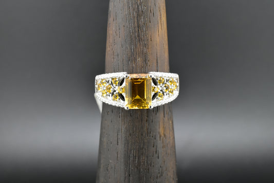 Yellow Topaz Silver ring