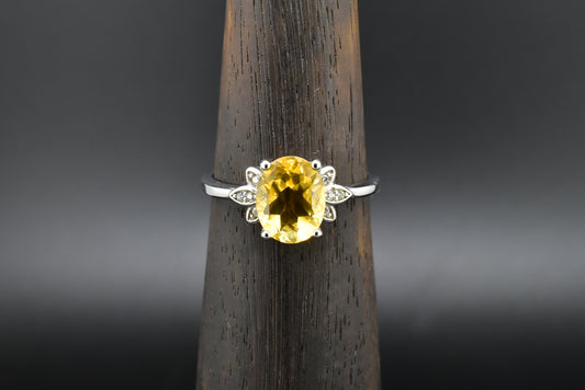 Citrine Silver Ring