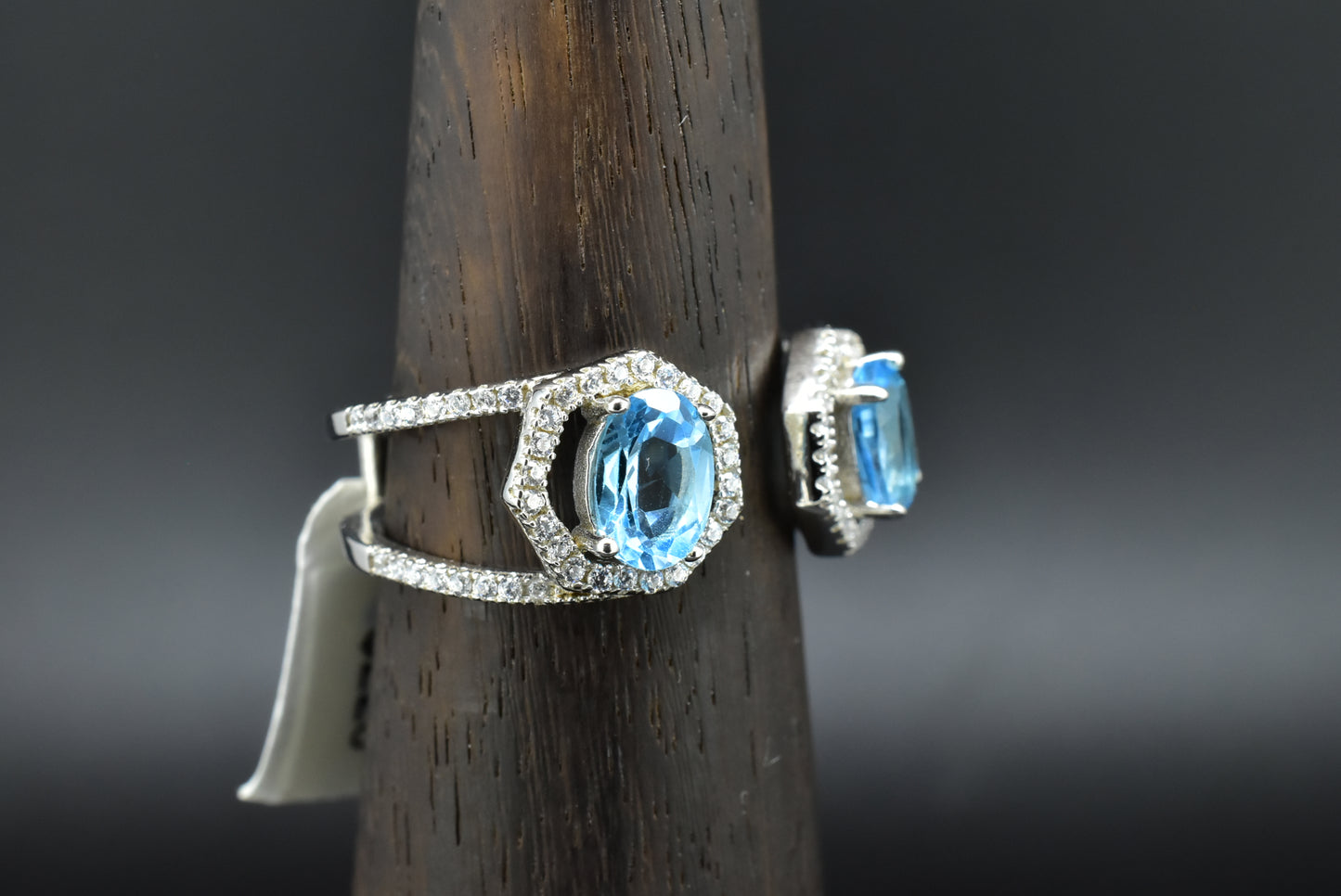 Blue-topaz Silver Ring