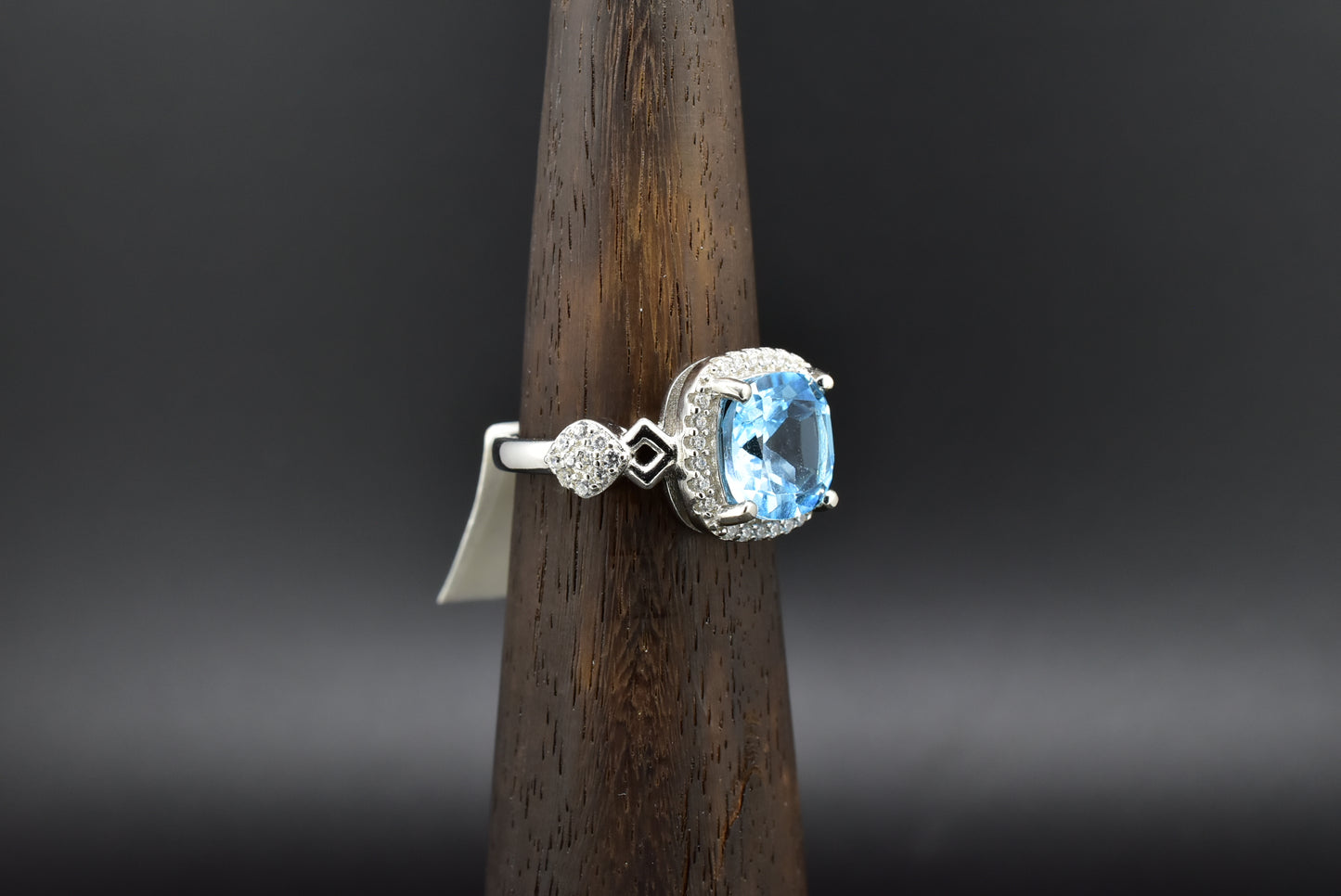 Aqua Silver Ring