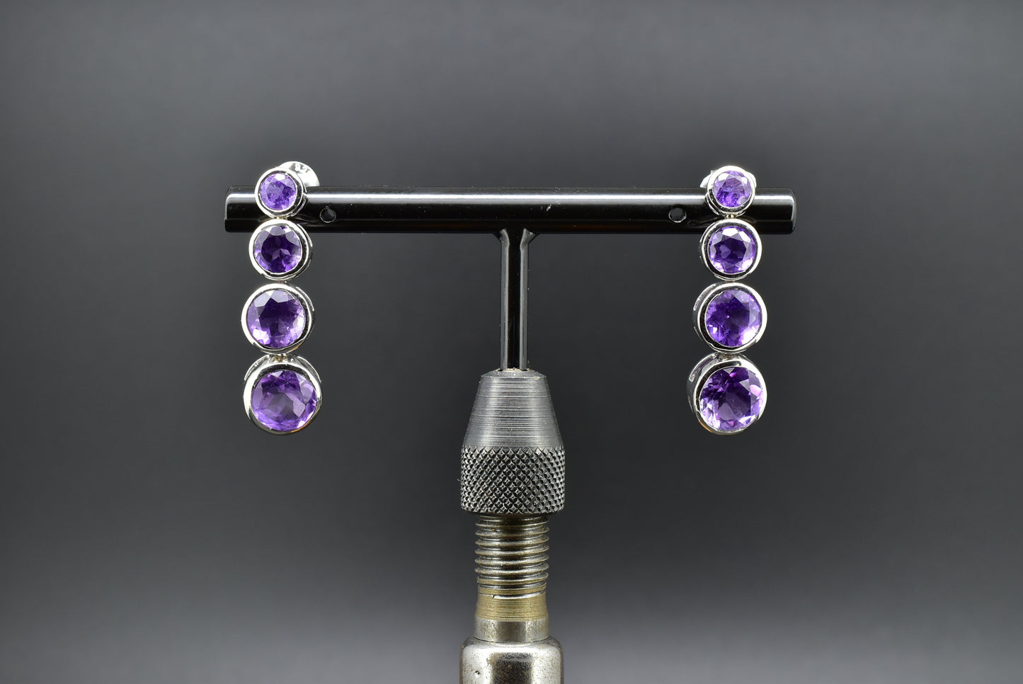 Amethyst Silver Earrings