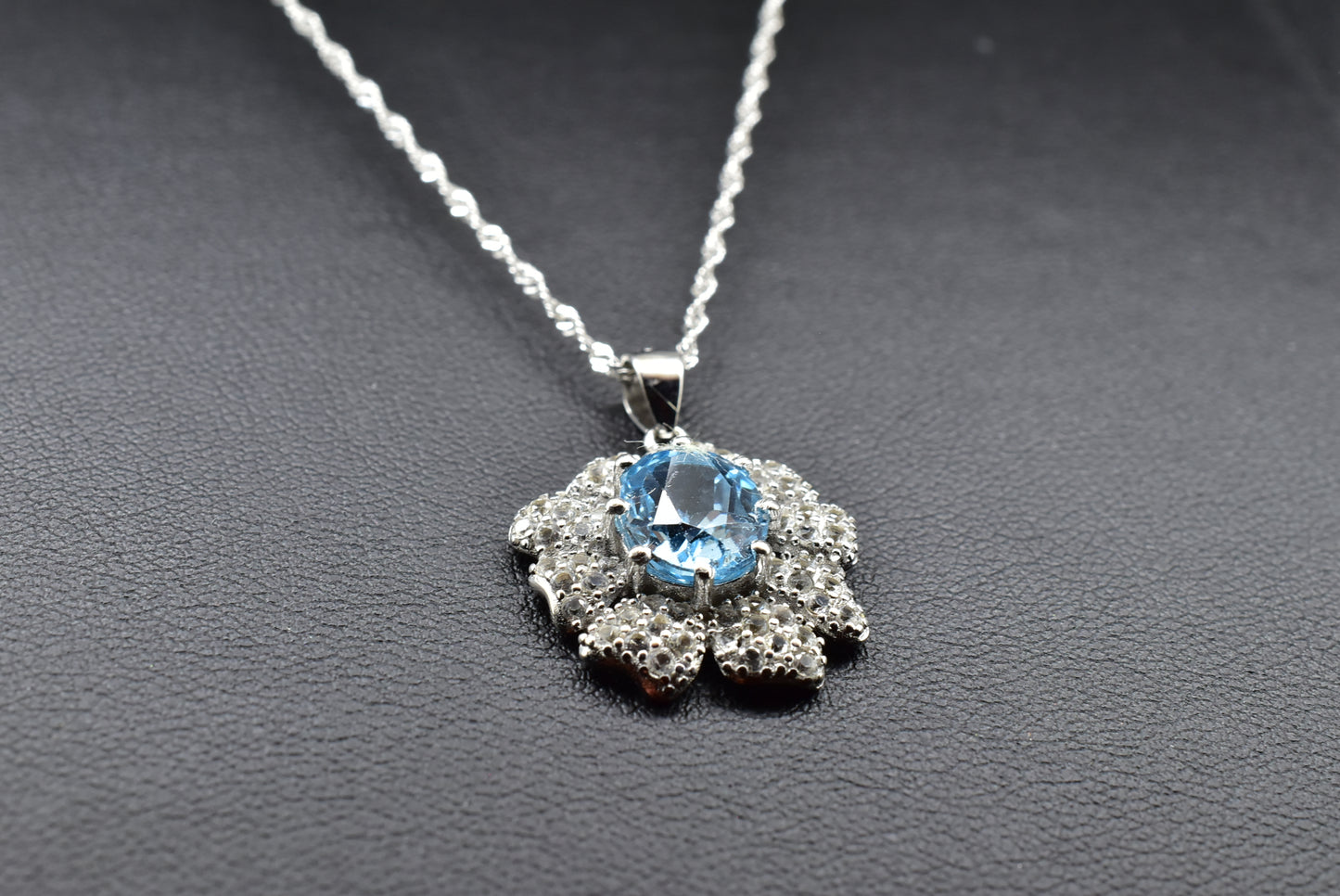 Aqua Silver Pendant