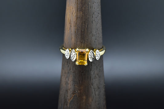 Yellow Topaz Gold ring